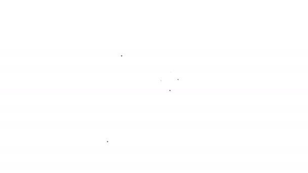 Ligne noire Icône de pétition isolée sur fond blanc. Animation graphique de mouvement vidéo 4K - Séquence, vidéo
