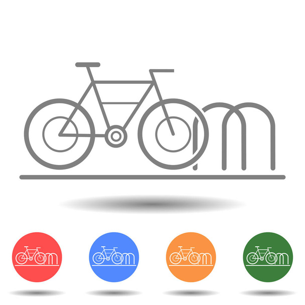 Λογότυπο φορέα εικονίδιο στάθμευσης ποδηλάτων απομονωμένο στο παρασκήνιο - Διάνυσμα, εικόνα