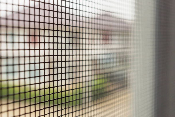 mosquito net wire screen on house window protection against insect - Foto, Imagem