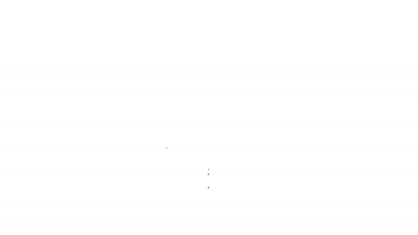 Schwarze Linie Ban Symbol isoliert auf weißem Hintergrund. Stopp-Symbol. 4K Video Motion Grafik Animation - Filmmaterial, Video