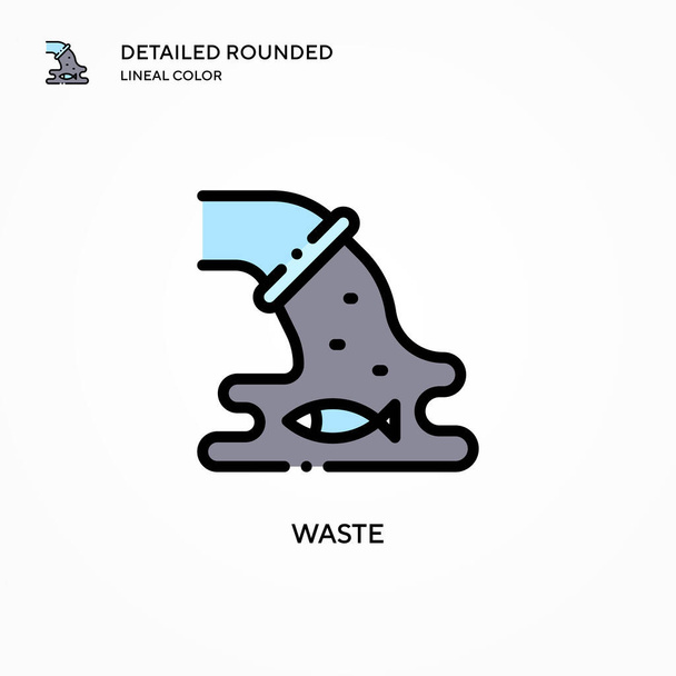 Waste vector icon. Modern vector illustration concepts. Easy to edit and customize. - Vector, Image