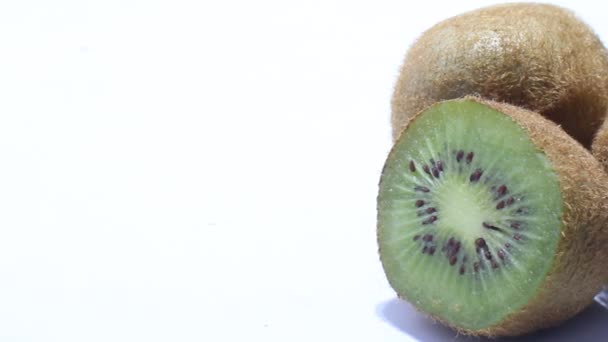 Fresh kiwi on white background - Footage, Video