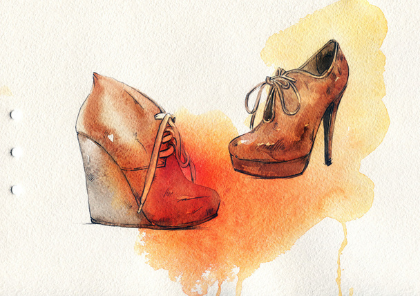 Shoes .Autumn style. - Foto, imagen