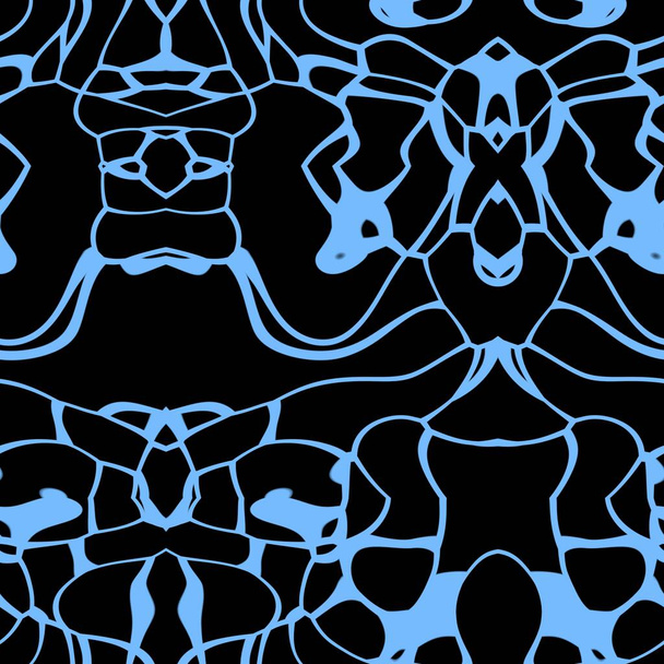 Безшовний абстрактний візерунок в блакитних і чорних тонах
 - Фото, зображення