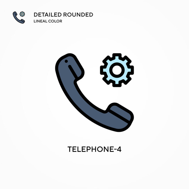 Telephone-4 vector icon. Modern vector illustration concepts. Easy to edit and customize. - Vector, Image