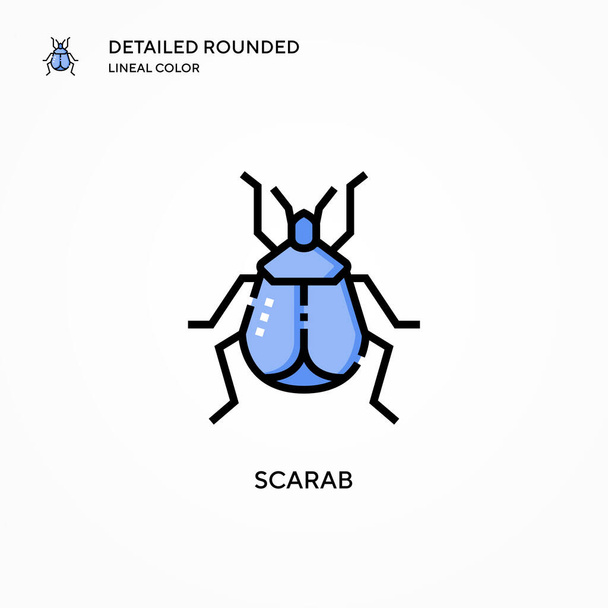 Scarab vector icon. Modern vector illustration concepts. Easy to edit and customize. - Vector, Image