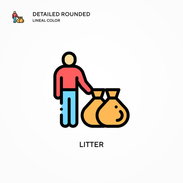 Litter vector icon. Modern vector illustration concepts. Easy to edit and customize. - Vector, Image