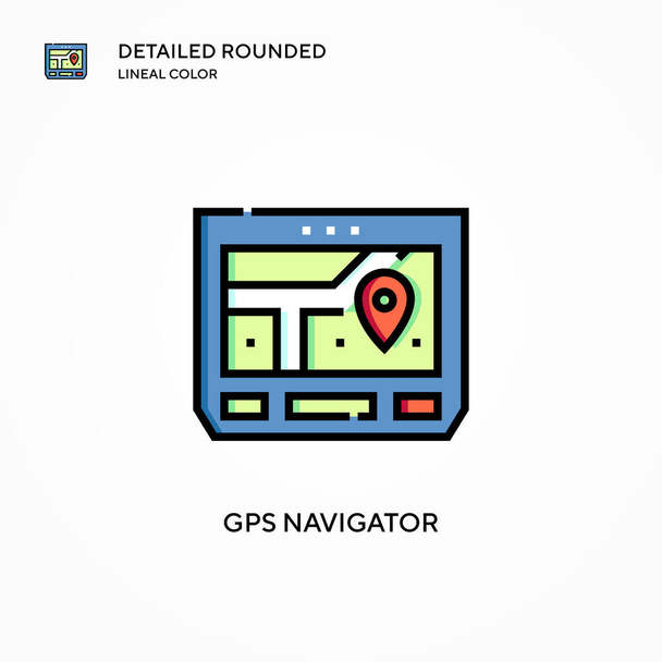 Gps Navigator Vektor-Symbol. Moderne Konzepte zur Vektorillustration. Einfach zu bearbeiten und anzupassen. - Vektor, Bild