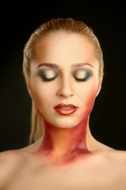 Woman With Creative Make-up - Foto, Bild