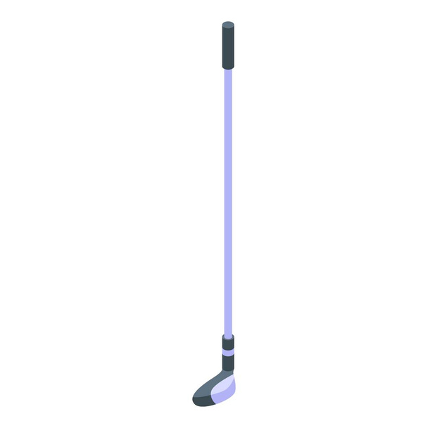 Golf stick icon, isometric style - Διάνυσμα, εικόνα