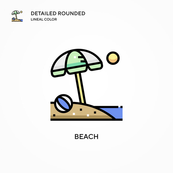 Beach vector icon. Modern vector illustration concepts. Easy to edit and customize. - Vector, Image
