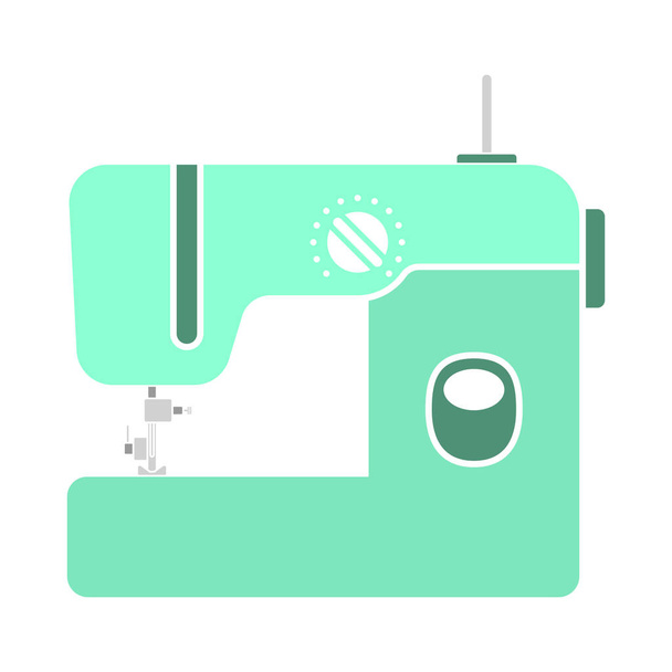 Icono moderno de la máquina de coser. Diseño de color plano. Ilustración vectorial. - Vector, imagen