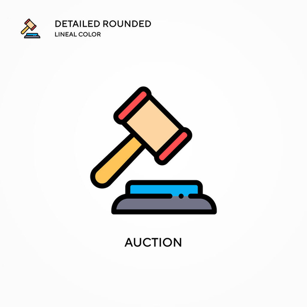 Auction vector icon. Modern vector illustration concepts. Easy to edit and customize. - Vector, Image