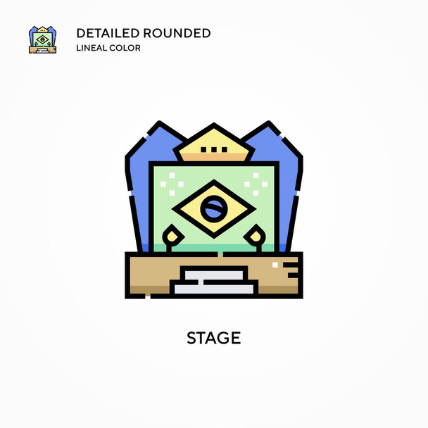 Stage vector icon. Modern vector illustration concepts. Easy to edit and customize. - Vector, Image