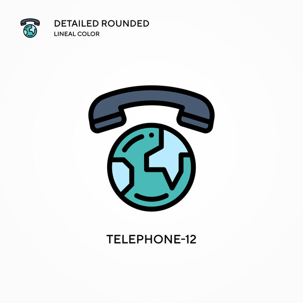 Telephone-12 vector icon. Modern vector illustration concepts. Easy to edit and customize. - Vector, Image