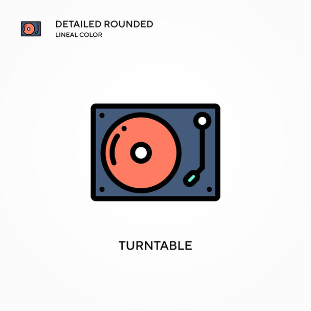 Turntable vector icon. Modern vector illustration concepts. Easy to edit and customize. - Vector, Image