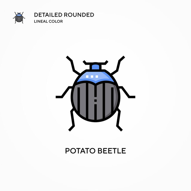 Potato beetle vector icon. Modern vector illustration concepts. Easy to edit and customize. - Vector, Image