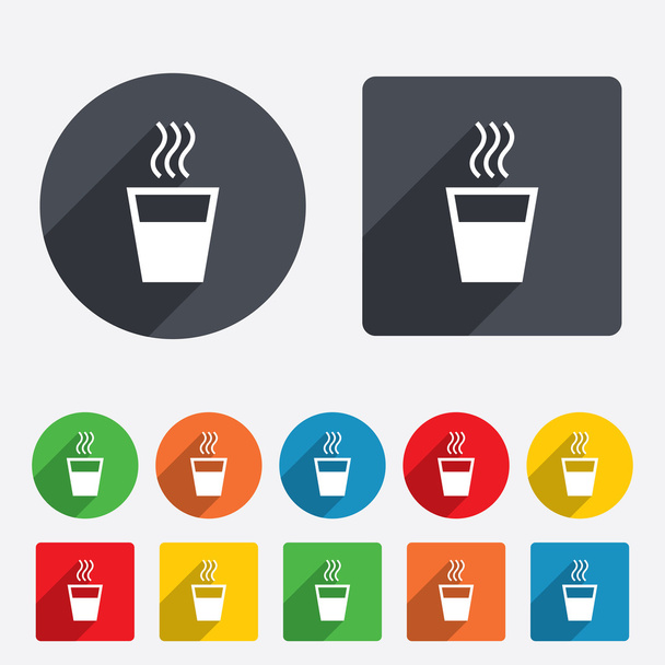 Hot water sign icon. Hot drink symbol. - ベクター画像