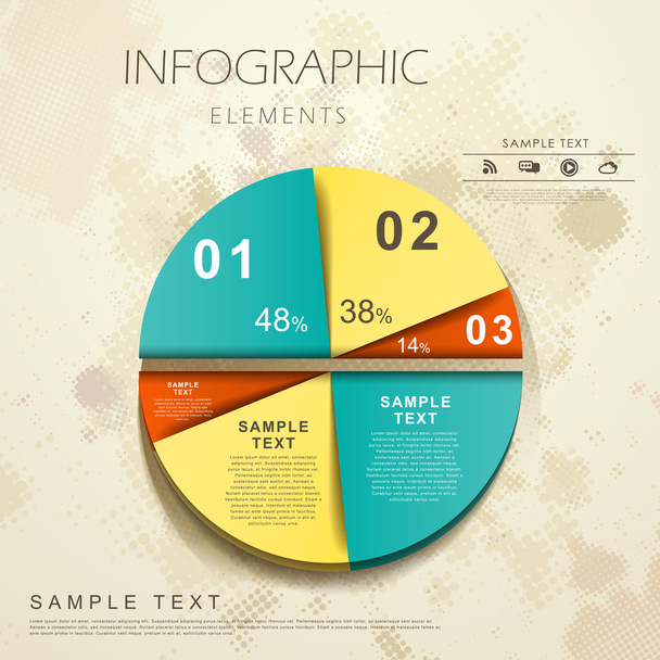 abstract pie chart infographics - Vektor, obrázek