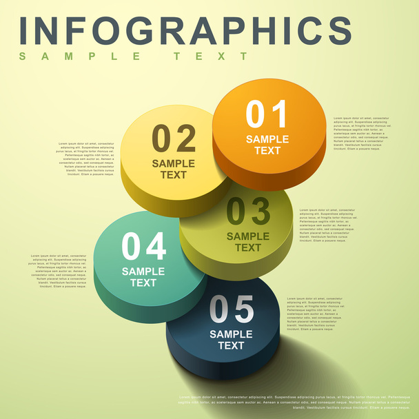 3d abstract cylinder infographics - Vector, imagen