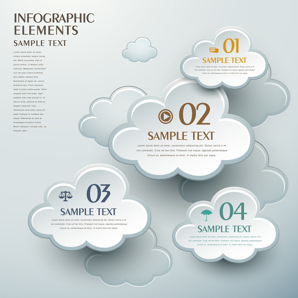 abstract cloud shape infographics - Вектор,изображение