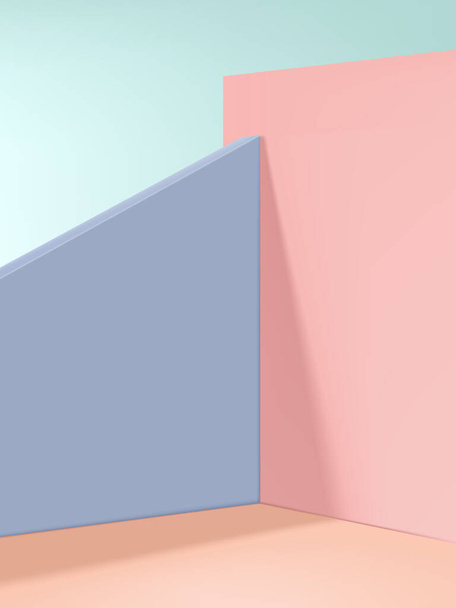 Векторная минимальная мода и красота Дисплей продукта фон, бежевый, розовый и фиолетовый. - Вектор,изображение