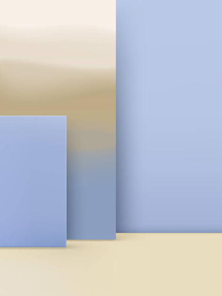 Векторная 3D иллюстрация Studio Shot Product Display Background with Abstract Gradient Pastel Colors - Вектор,изображение