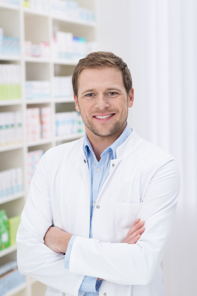 Confident handsome pharmacist - Zdjęcie, obraz
