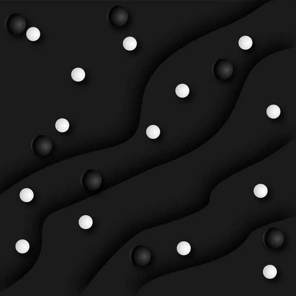 Banner con cerchi in bianco e nero. Illustrazione a colori vettoriale - Vettoriali, immagini