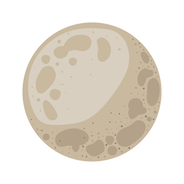 Icono de la luna aislado diseño vectorial - Vector, imagen