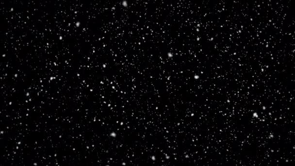 Realistic snow falling isolated on black. Perfect for compositing onto your VFX scenes - Footage, Video
