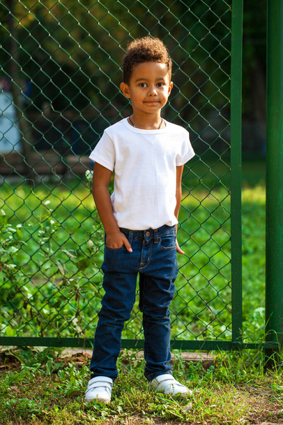 Portrait of a young beautiful african little boy - Valokuva, kuva