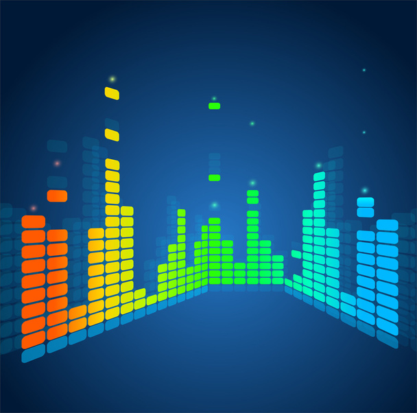 Vector equalizer, colorful musical bar - Vector, Image