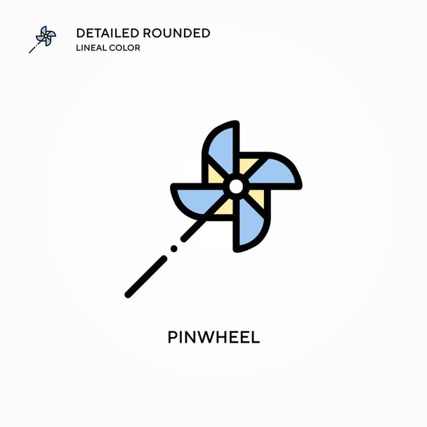 Pinwheel vector icon. Modern vector illustration concepts. Easy to edit and customize. - Vector, Image