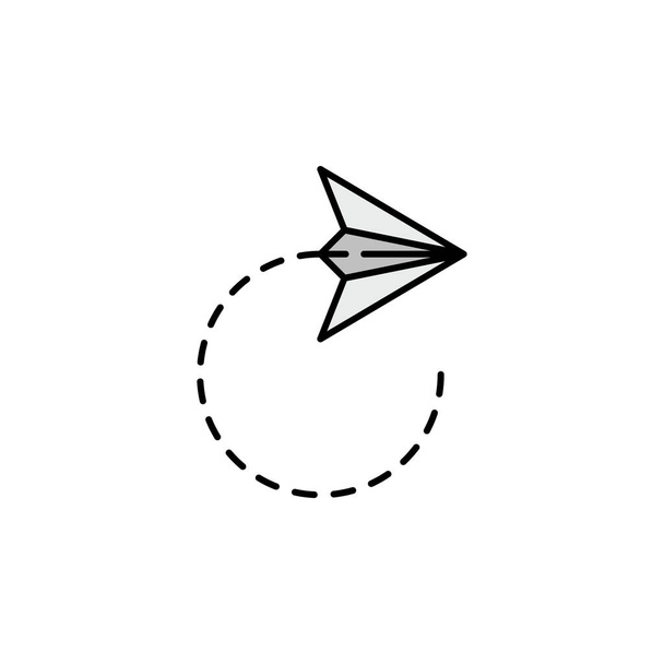 Peper vliegtuig icoon. Element van onderwijs illustratie. Tekens en symbolen kunnen worden gebruikt voor web, logo, mobiele app, UI, UX op witte achtergrond op witte achtergrond - Vector, afbeelding