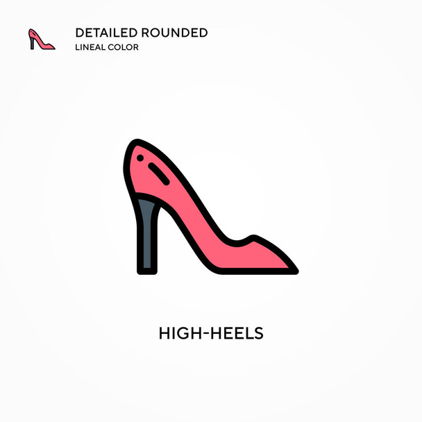 High-heels vector icon. Modern vector illustration concepts. Easy to edit and customize. - Vector, Image