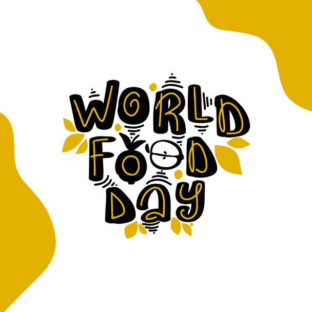 Día Mundial de la Alimentación Vector Illustration. Adecuado para saludar  - Vector, imagen