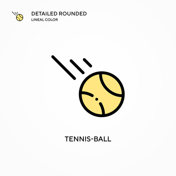 Tennis-Ball-Vektor-Symbol. Moderne Konzepte zur Vektorillustration. Einfach zu bearbeiten und anzupassen. - Vektor, Bild