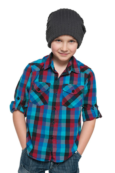 Moda niño en el sombrero
 - Foto, Imagen