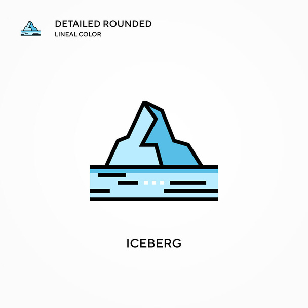 Icono del vector Iceberg. Conceptos modernos de ilustración vectorial. Fácil de editar y personalizar. - Vector, Imagen