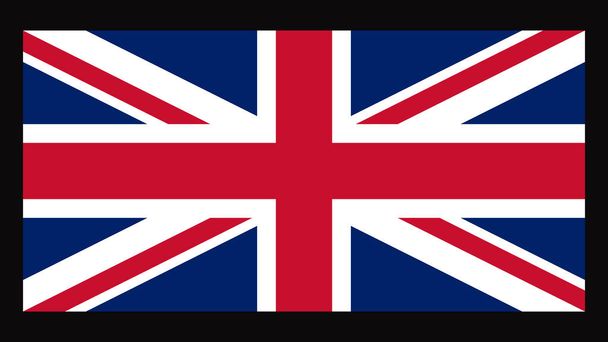 Flaga brytyjska, proporcja 1: 2. Podstawowy projekt obecnej brytyjskiej flagi - Wektor, obraz