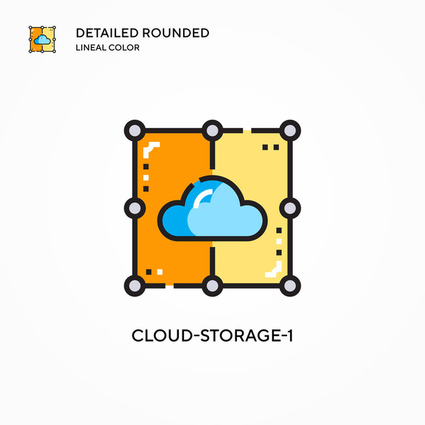 Cloud-storage-1 vector icon. Modern vector illustration concepts. Easy to edit and customize. - Vector, Image