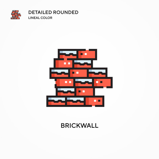 Brickwall vector icon. Modern vector illustration concepts. Easy to edit and customize. - Vector, Image