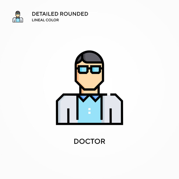 Doctor vector icon. Modern vector illustration concepts. Easy to edit and customize. - Vector, Image