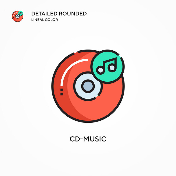 Cd-music vector icon. Modern vector illustration concepts. Easy to edit and customize. - Vector, Image