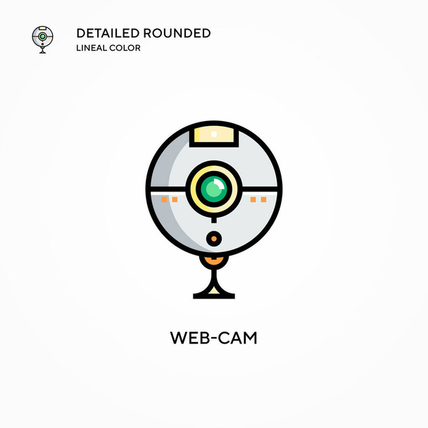 Web-Cam-Vektor-Symbol. Moderne Konzepte zur Vektorillustration. Einfach zu bearbeiten und anzupassen. - Vektor, Bild