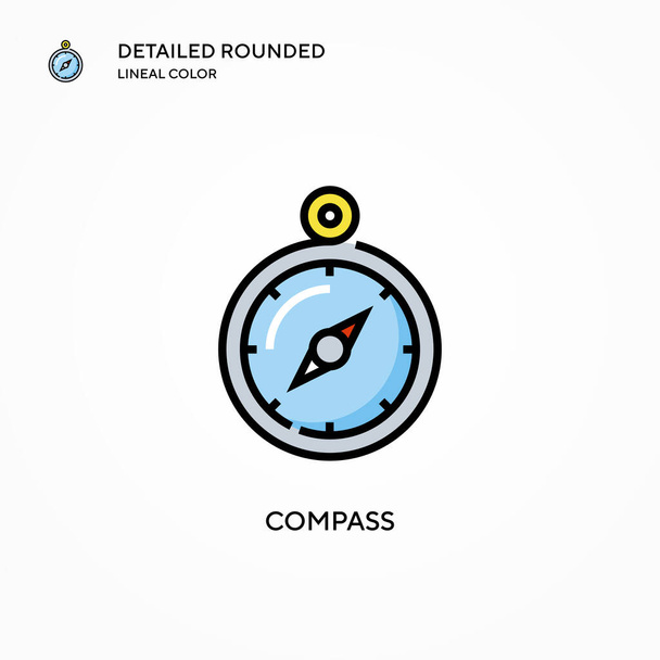 Compass vector icon. Modern vector illustration concepts. Easy to edit and customize. - Vector, Image