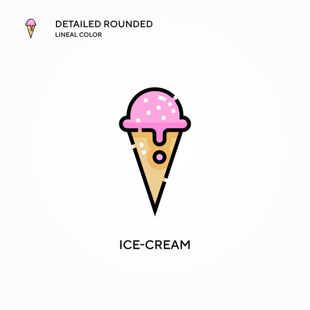 Ice-cream vector icon. Modern vector illustration concepts. Easy to edit and customize. - Vector, Image
