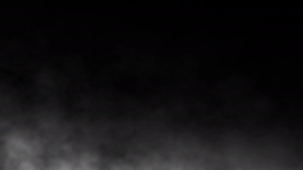 Atmospheric smoke.White smoke slowly floating through space against black background. Fog effect. - Footage, Video