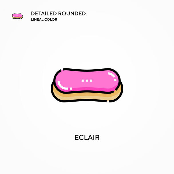Eclair vector icon. Modern vector illustration concepts. Easy to edit and customize. - Vector, Image